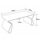 Table de table plexiglass table de café acrylique 98x43x39 cm