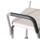 Cadeira de homcom banco ortopédico ajustável para chuveiro e banheira - cor branca - carga 135 kg - 46,5x54.2x72,5-85 cm