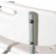 Homcom Silla tipo Taburete Ortopédico Regulable para Ducha y Baño - Color Blanco - Carga 135 Kg - 46,5x54.2x72,5-85 cm