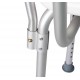 Cadeira de homcom banco ortopédico ajustável para chuveiro e banheira - cor branca - carga 135 kg - 46,5x54.2x72,5-85 cm