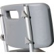 HOMCOM Sedia doccia antiscivolo e traspirante per WC - Grigio e Argento - 55x50.6x67.5-85.5cm (LxAnxAl)