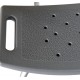 HOMCOM Cadeira de banho antiderrapante e reulable para WC - Cinza e Prata - 55x50.6x67.5-85.5cm (LxAnxAl)