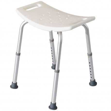 Tabouret douche 8 hauteur réglable avec bouchons en caoutchouc