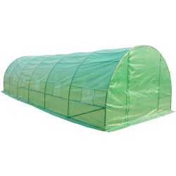 Garden greenhouse for plants and orchard - 8x3x2 m green.