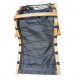 Pingente de rede com guarda-chuva para terraço jardim ou praia - verde - madeira e poliéster - 200x110x200cm