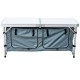 Folding camping table with storage space - convertible in case - 120x47x68cm