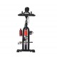 HomCom Bicileta Estática para Spinning y Fitness - Acero - Negro y Rojo - 113x46x89cm