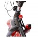 Homcom bici statica per spinning e fitness - acciaio - nero e rosso - 113x46x89cm