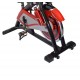 HomCom Bicileta Estática para Spinning y Fitness - Acero - Negro y Rojo - 113x46x89cm