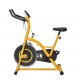 Vélo statique pour la filature et le fitness avec écran LED - jaune et noir - acier et aluminium - 105x50x115cm