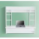Homcom wall desk for pc shelf - white - wood - 107,8x10x50cm