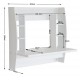 Homcom Wandtisch für pc Regal - weiß - Holz - 107,8x10x50cm