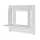 Mesa de parede homcom para prateleira do pc - branco - madeira - 107,8x10x50cm