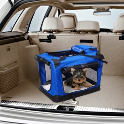 Transporte saco transportin 70x52x52cm cães animais de estimação gatos viajar tubo de aço 4 entradas