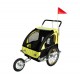 Homcom trailer for children yellow black steel oxford 106 x 90 x 122 cm