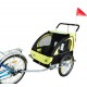 Homcom trailer for children yellow black steel oxford 106 x 90 x 122 cm