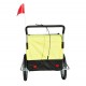 Homcom trailer for children yellow black steel oxford 106 x 90 x 122 cm