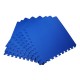 Homcom tappeto puzzle per bambini e bambini - blu - gomma schiuma eva - 2,88m2