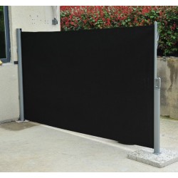 Tenda per paravento del vento laterale giardino nero 160 x 300 cm