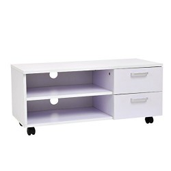 Homcom furniture white tv melamine wood 80 x 30 x 35 cm