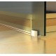 Sliding door of satin glass 4 stripes - thickness 0.8cm - dimensions 205x90cm