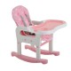 Cadeira de calças balancín 3 em 1 para o bebê conversível rosa