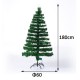 Árvore de Natal verde ≈60x150cm + luzes LED.