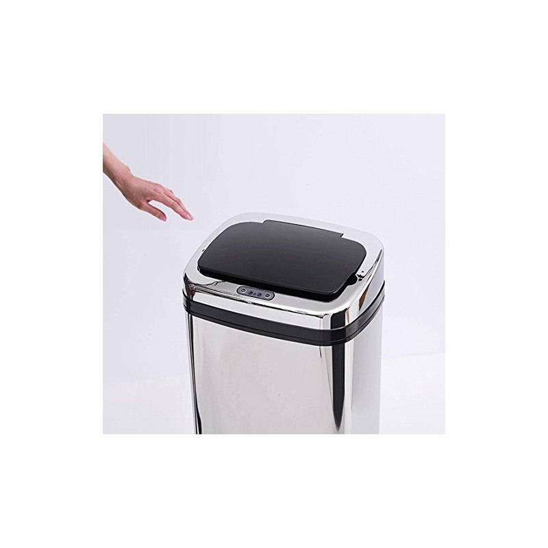 Papelera de 50L Cubo de Basura con Sensor Detector...