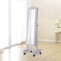 2 in 1 standing mirror with an interior jewelry box.