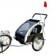 Black and white bike trailer oxford steel.