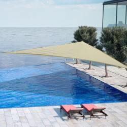 Toldo Vela 4x4x4m Triangulo Color Crema Sombrilla Pa...