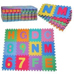 Teppich mit Buchstaben und Zahlen für Kinder - 36...