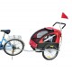 Bicycle trailer for children 2 places and car d.