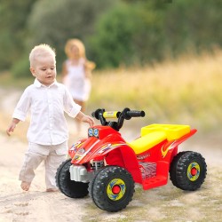 Carro elétrico tipo bateria quad infantil - roj.