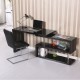 Table de bureau pour ordinateur pc - noir - m.