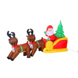 Potato noel sleigh and 2 inflatable Christmas reindeer 210x.