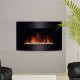 Electric fireplace with heating and flame led decor.