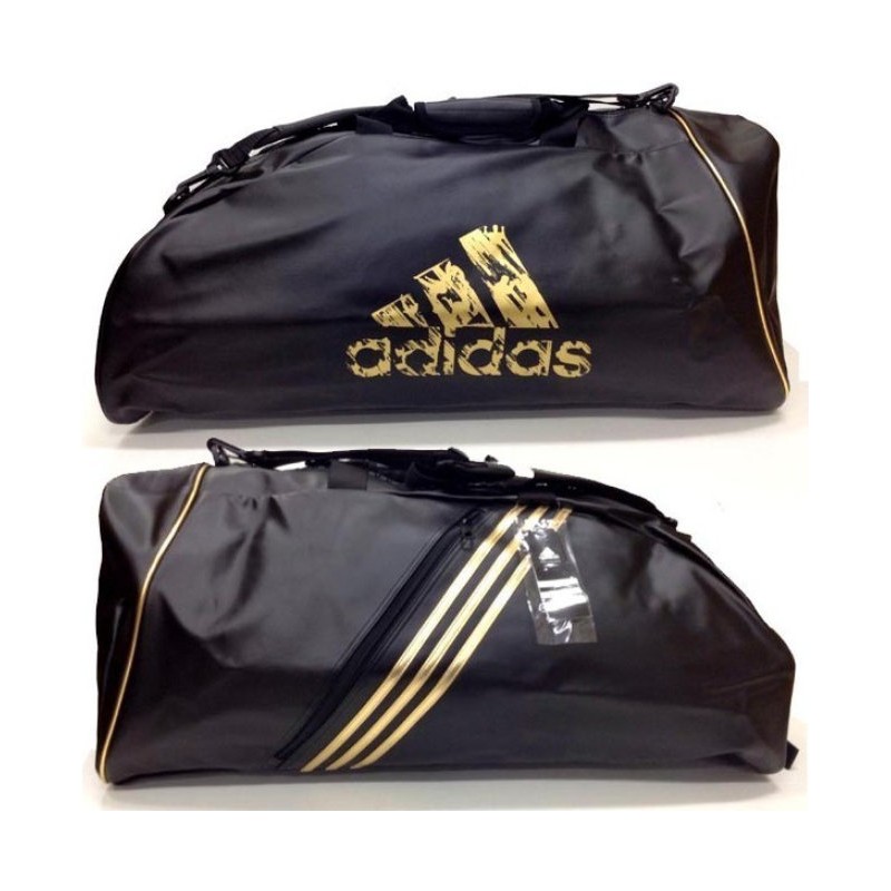 Nueva llegada oyente ellos BOLSA DEPORTIVA CONVERTIBLE GRANDE ADIDAS (NEGRO/DORADO)