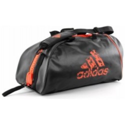 LARGE CONVERTIBLE SPORTS BAG ADIDAS (BLACK/ORANGE)