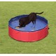 Piscine pour chiens pliants rouge et bleu foncé pvc.