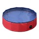 Pool for folding dogs red and dark blue pvc.