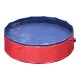 Piscina per cani pieghevoli rosso e blu scuro pvc.