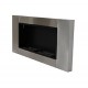 Modern bioethanol fireplace for wall - silver color - stainless steel - 110x54x14'5cm