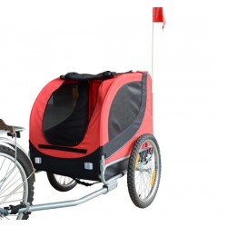 Bike trailer with reflectors and flag for m.