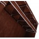 Vestuário portátil pano de metal marrom 110x45x175cm
