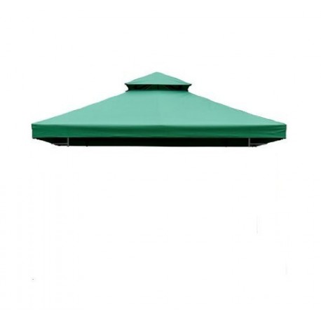 Telhado de substituição para tenda verde de poliéster 3x3m.
