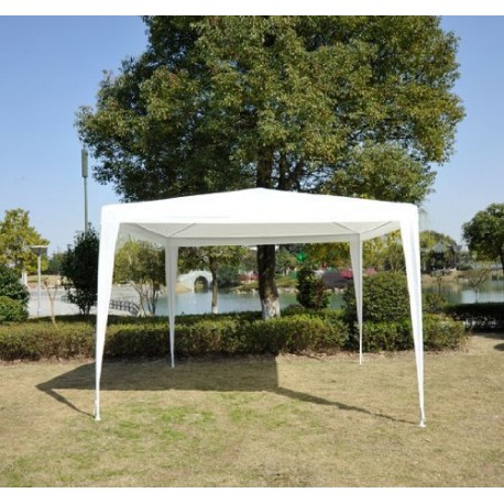 Tenda removível 3x3 m jardim impermeável branco.