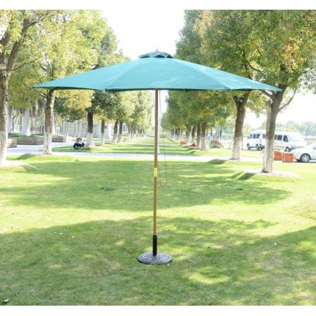 Sombrilla Parasol Verde Madera Terraza Playa Jardín ...