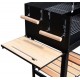 Barbecue with 2 wheels and 3 shelves - black - m.