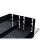 Barbecue with 2 wheels and 3 shelves - black - m.